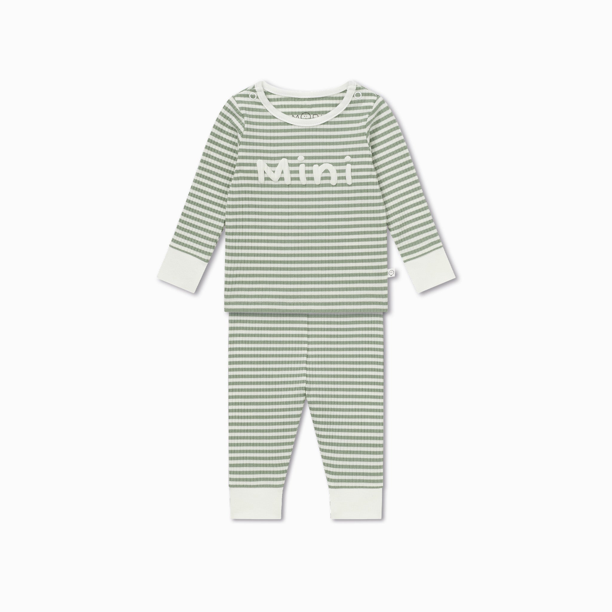 MatchingFamilyPJ_sage_stripe_mini_Sets