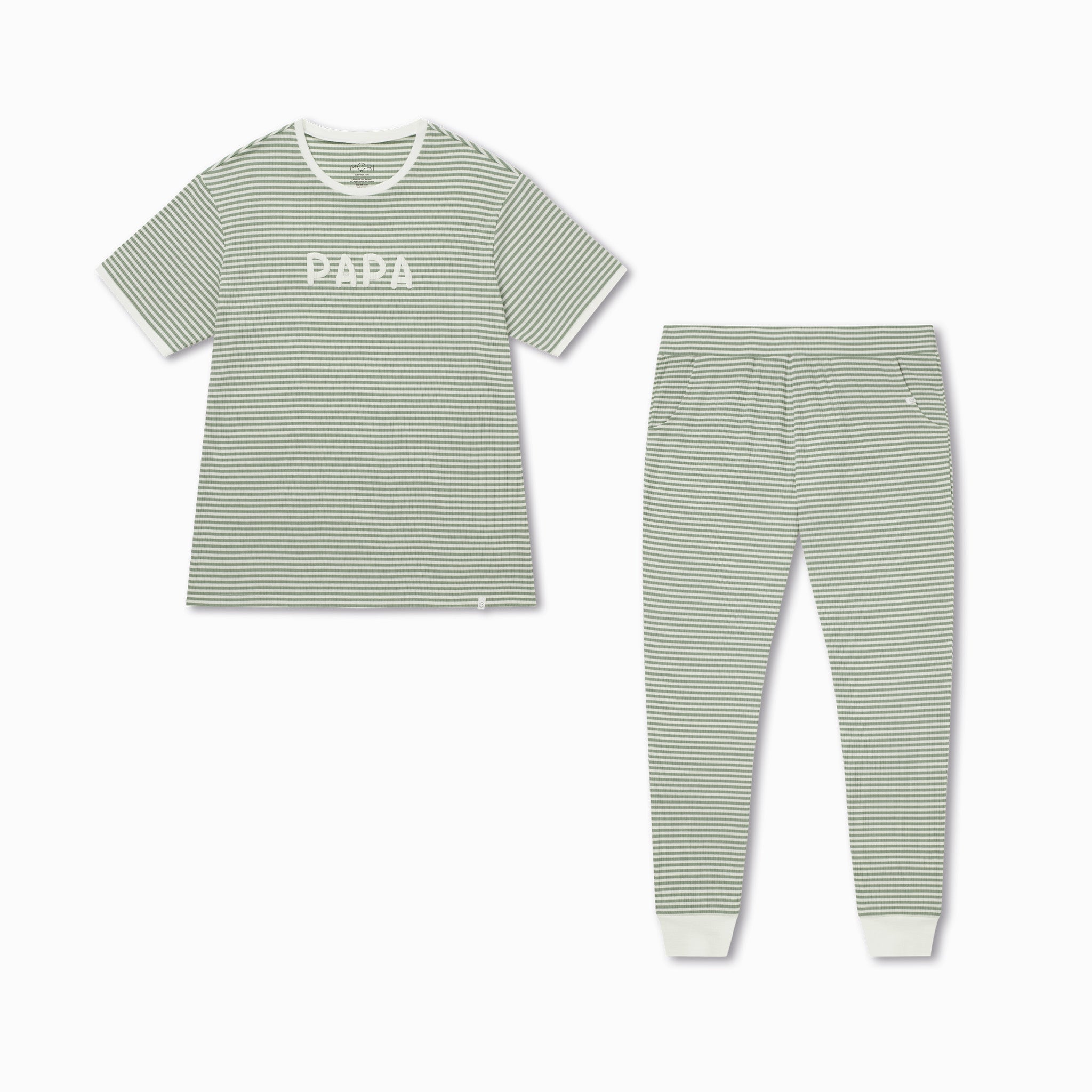 MatchingFamilyPJ_sage_stripe_papa_Sets