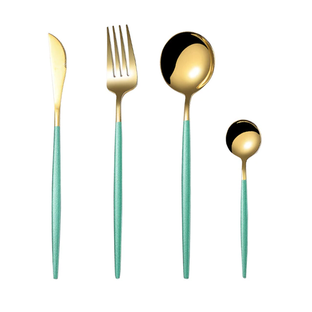 Sage Cutlery 4Pcs Two-Tone Cutlery Set - Living Simply House