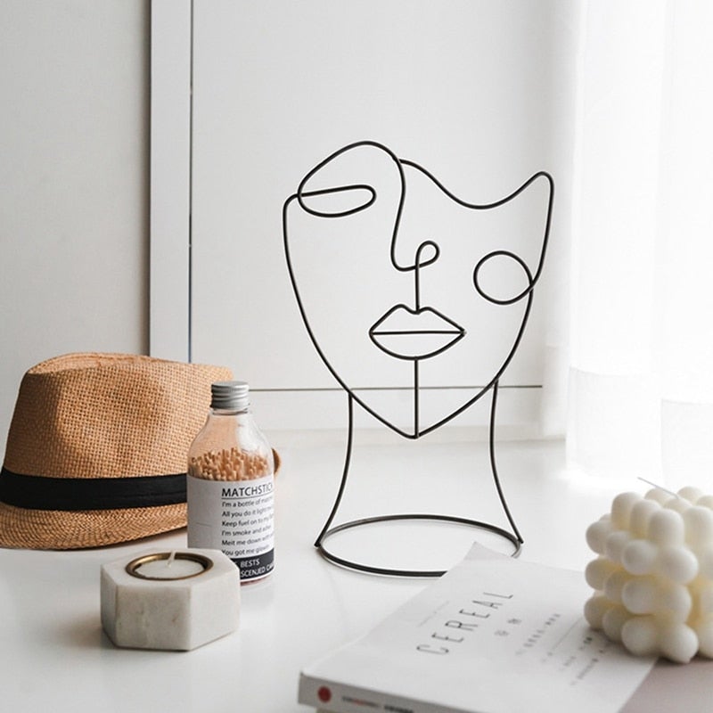 abstract-wire-face-sculptureaccessoriesliving-simply-house-177267 Accessories Abstract Wire Face Sculpture - Living Simply House