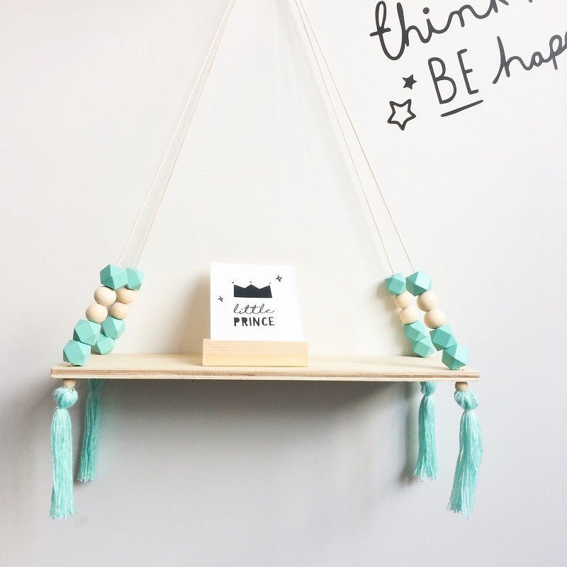 beaded-hanging-wooden-shelfchildrensliving-simply-house-190724 Children's Beaded Hanging Wooden Shelf - Living Simply House