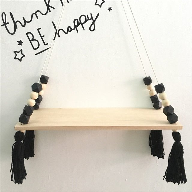 beaded-hanging-wooden-shelfchildrensliving-simply-house-790577 Children's Beaded Hanging Wooden Shelf - Living Simply House