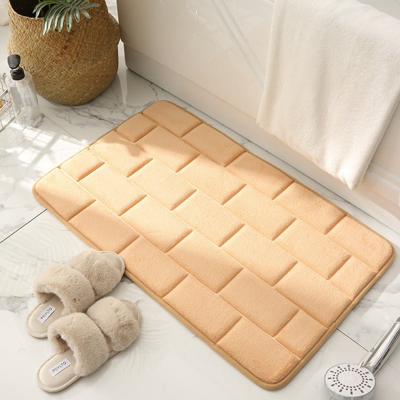brickwork-pattern-bathroom-matbath-and-shower-matsliving-simply-house-516175 Bath and Shower Mats Brickwork Pattern Bathroom Mat - Living Simply House