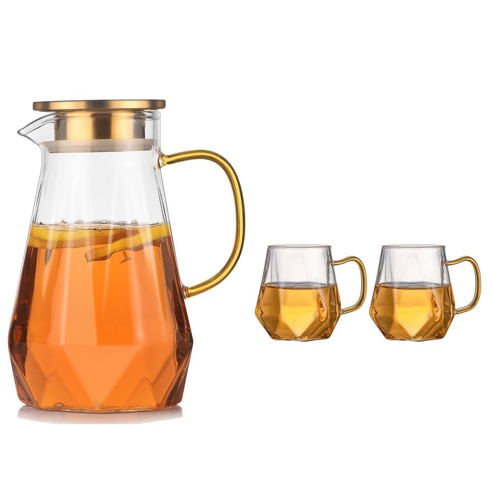 diamond-pattern-heatproof-glass-jugcupsdrinkswareliving-simply-house-663855 Drinksware Diamond Pattern Heatproof Glass Jug/Cups - Living Simply House