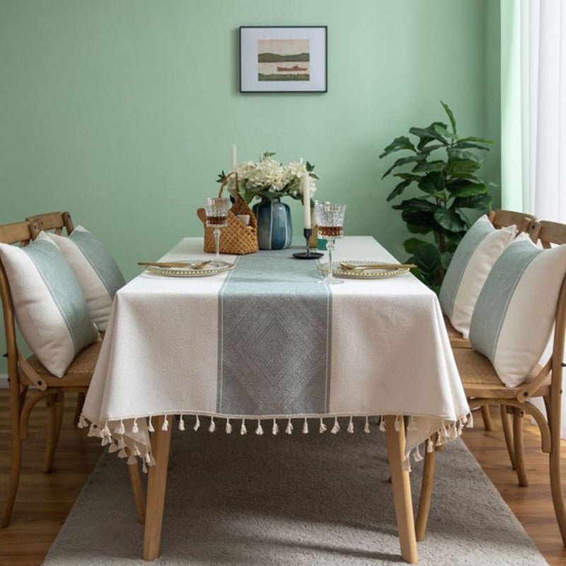 geometric-cotton-tableclothtableclothliving-simply-house-608681 Tablecloth Geometric Cotton Tablecloth - Living Simply House
