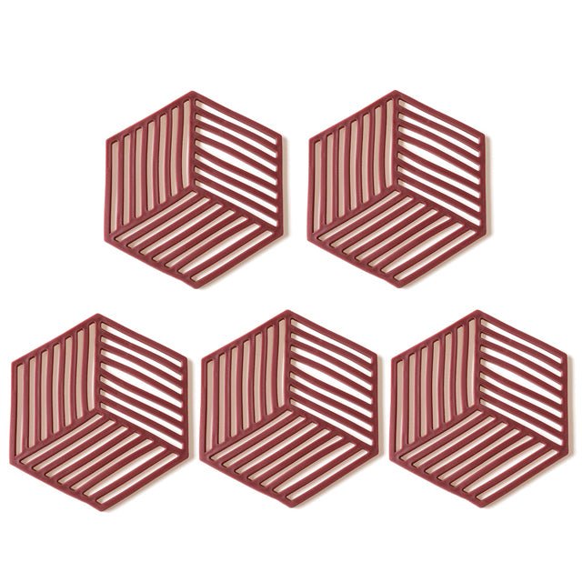 geometric-silicone-pan-trivets-5pccoastersliving-simply-house-676712 Coasters Geometric Silicone Pan Trivets (5pc) - Living Simply House