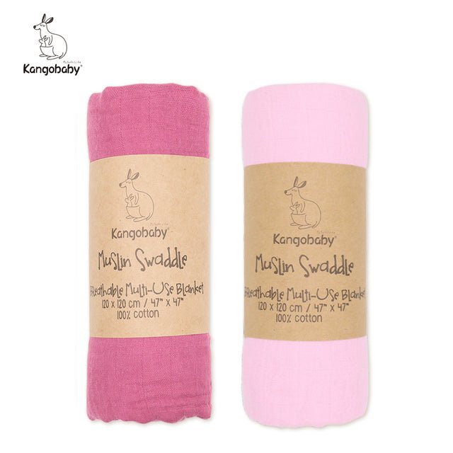 kangobaby-100-cotton-muslin-swaddle-2pkchildrensliving-simply-house-104327 Children's Kangobaby 100% Cotton Muslin Swaddle (2pk) - Living Simply House