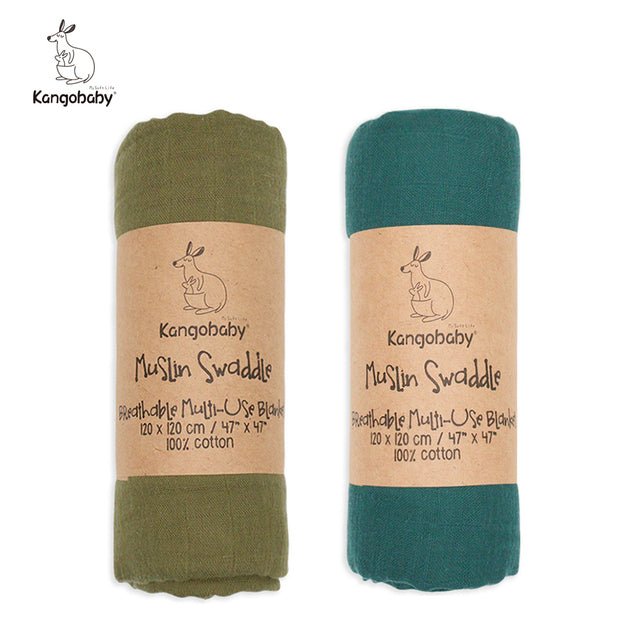 kangobaby-100-cotton-muslin-swaddle-2pkchildrensliving-simply-house-254125 Children's Kangobaby 100% Cotton Muslin Swaddle (2pk) - Living Simply House