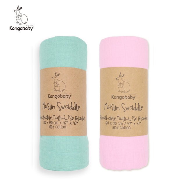 kangobaby-100-cotton-muslin-swaddle-2pkchildrensliving-simply-house-570969 Children's Kangobaby 100% Cotton Muslin Swaddle (2pk) - Living Simply House
