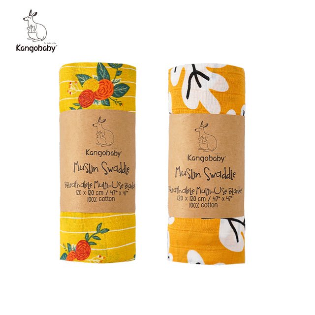 kangobaby-100-cotton-muslin-swaddle-2pkchildrensliving-simply-house-672257 Children's Kangobaby 100% Cotton Muslin Swaddle (2pk) - Living Simply House