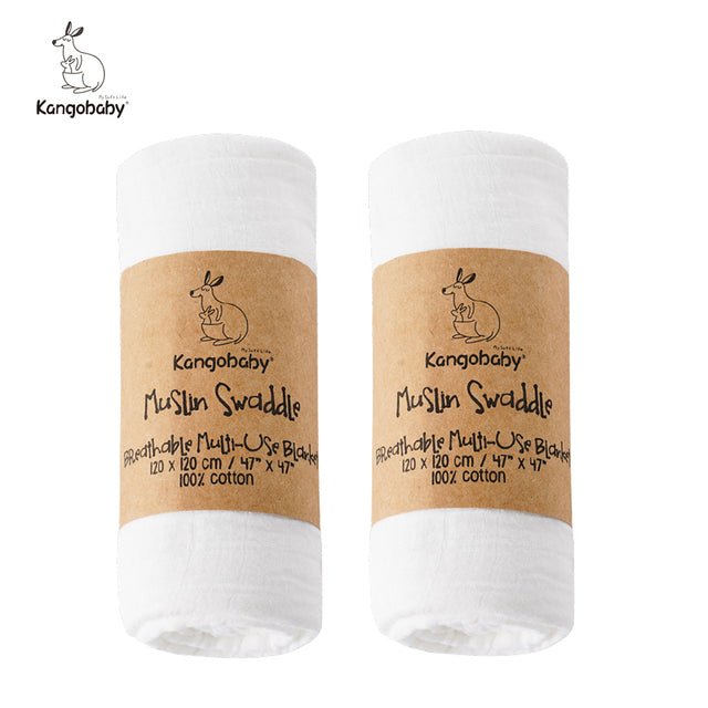 kangobaby-100-cotton-muslin-swaddle-2pkchildrensliving-simply-house-738048 Children's Kangobaby 100% Cotton Muslin Swaddle (2pk) - Living Simply House