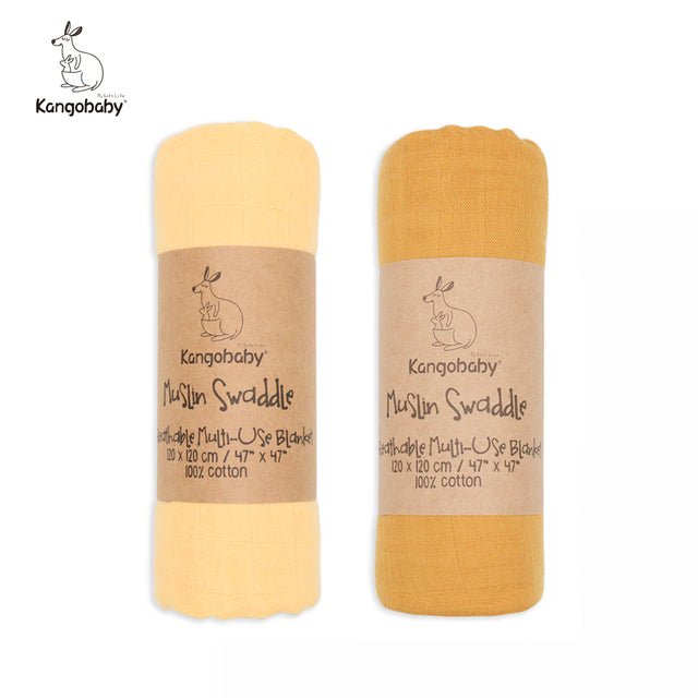 kangobaby-100-cotton-muslin-swaddle-2pkchildrensliving-simply-house-825457 Children's Kangobaby 100% Cotton Muslin Swaddle (2pk) - Living Simply House