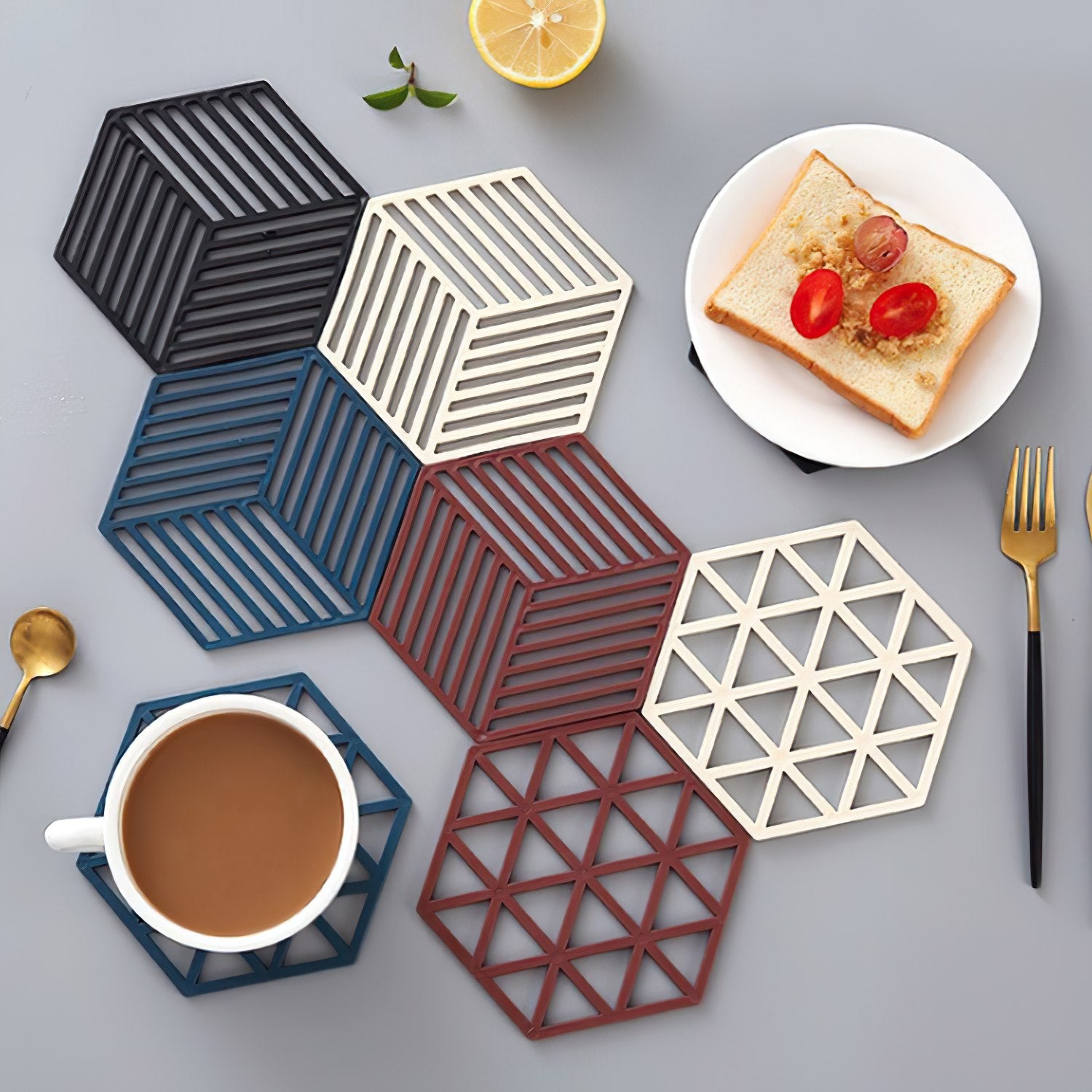 nordic-hexagonal-placematscoastersliving-simply-house-191587