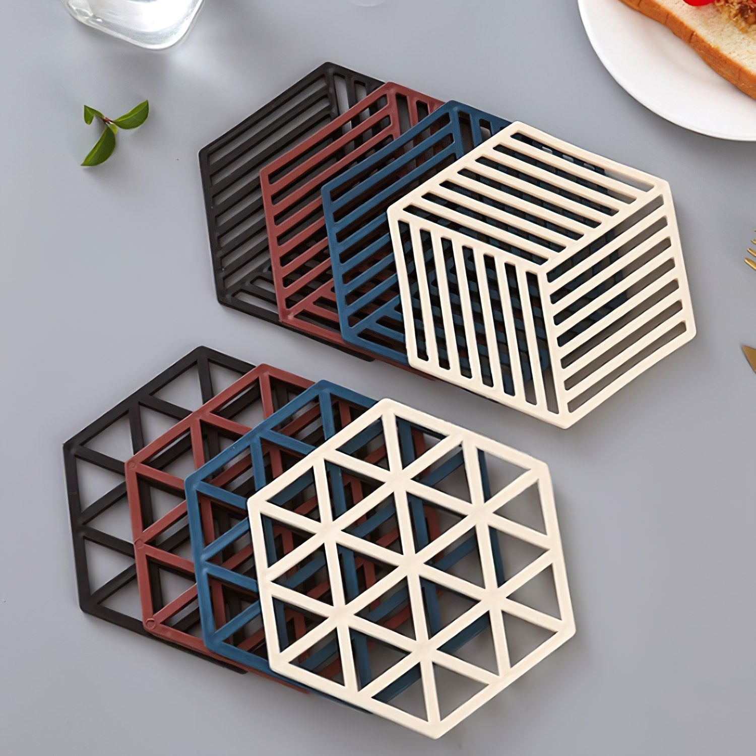 nordic-hexagonal-placematscoastersliving-simply-house-514077 Coasters Nordic Hexagonal Placemats - Living Simply House