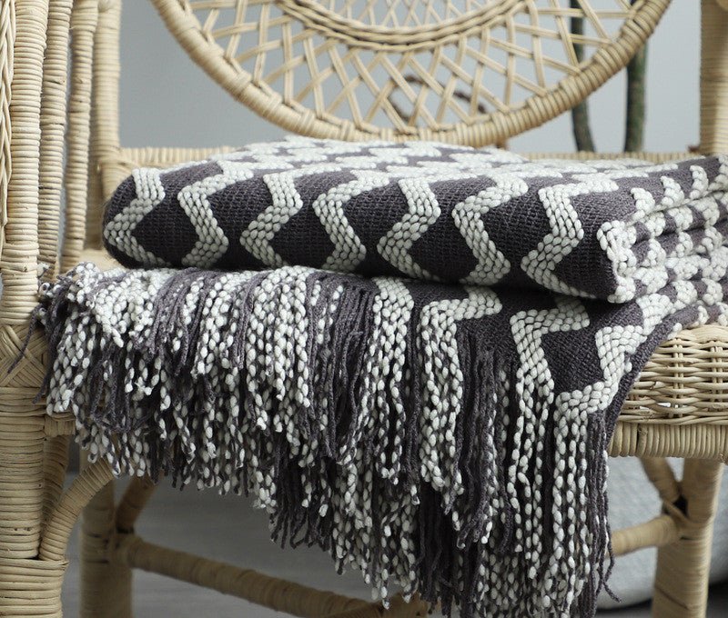 nordic-two-tone-knitted-blanketblankets-and-throwsliving-simply-house-795511 Blankets and Throws Nordic Two-Tone Knitted Blanket - Living Simply House