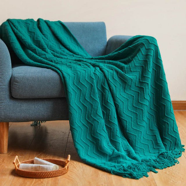 nordic-zigzag-knitted-blanketblankets-and-throwsliving-simply-house-691229 Blankets and Throws Nordic Zigzag Knitted Blanket - Living Simply House