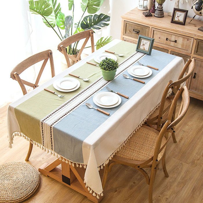 plaid-linen-tablecloth-with-tasselstableclothliving-simply-house-528016 Tablecloth Plaid Linen Tablecloth with Tassels - Living Simply House