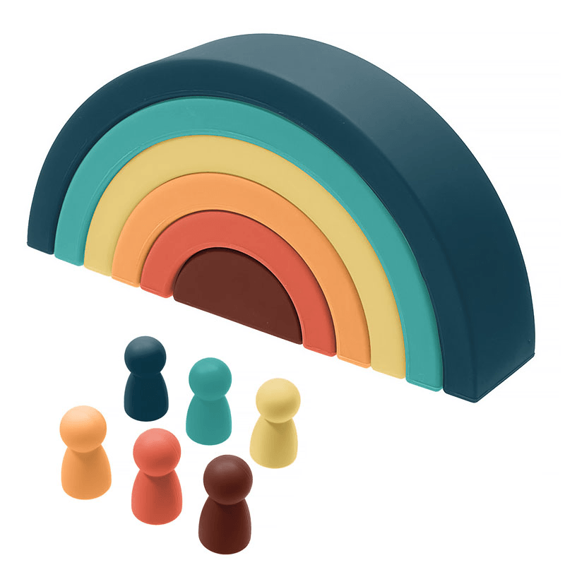 silicone-building-block-rainbowchildrensliving-simply-house-695636 Children's Silicone Building Block Rainbow - Living Simply House