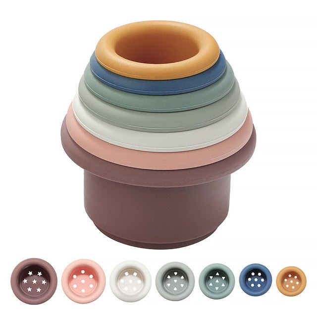 silicone-stacking-cupschildrensliving-simply-house-620089 Children's Silicone Stacking Cups - Living Simply House