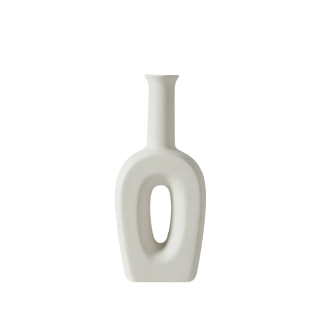 white-ceramic-vase-122476 Vase White Ceramic Vase - Living Simply House