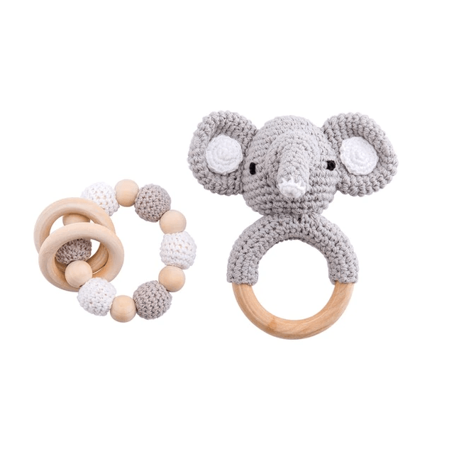 wooden-elephant-teethers-set-289077 Children's Wooden Elephant Teethers Set - Living Simply House